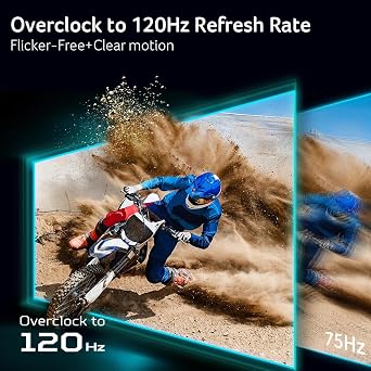 acer SB240Y G0bi 23.8 IPS Full HD Ultra-Slim Edge-to-Edge Gaming Office Monitor | Adaptive-Sync Support (FreeSync Compatible) | Up to 120Hz Refresh | 1ms (VRB) | Tilt | HDMI & VGA Ports | Black