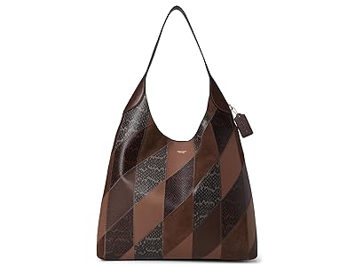 COACH Brooklyn Shoulder Bag 39 With Snakeskin Patchwork Shoulder Women