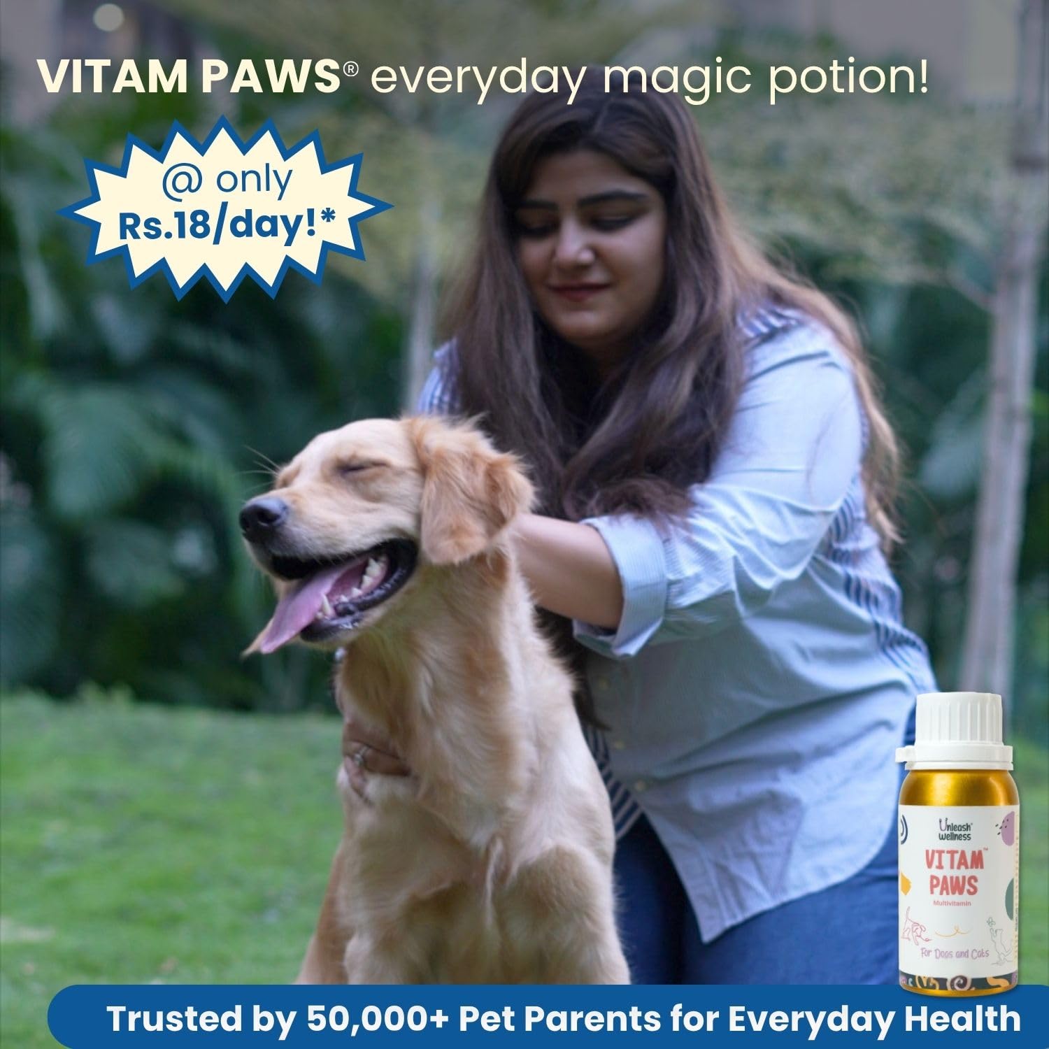 Unleash Wellness® VITAM Paws® 200 ML, Multivitamin for Dogs and Cats with Minerals & Omega, Supports Skin, Heart, Brain Health & Immunity Growth, Daily Supplement Suitable for All Breeds & Sizes 4