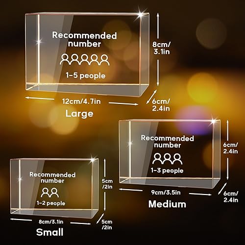 Miniatura 2 de Foto de cristal 3D personalizada, regalos personalizados para mujeres, esposa, hombres, ella, él, regalo personalizado de Navidad y celebraciones