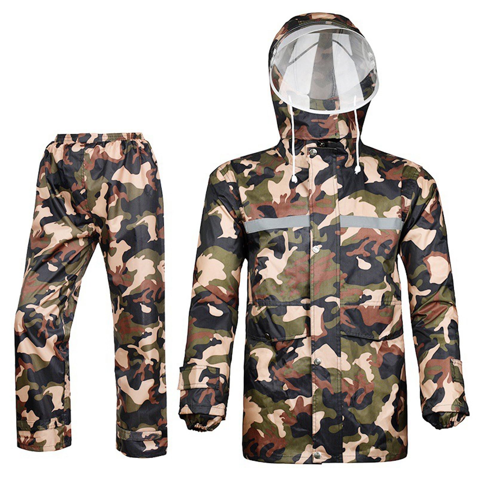 Outdoor Regen Anzüge Für Männer Frauen Mit Reflektierenden Streifen Sicherheit Regenmantel wasserdichte Winddichte Regenjacke Hose
