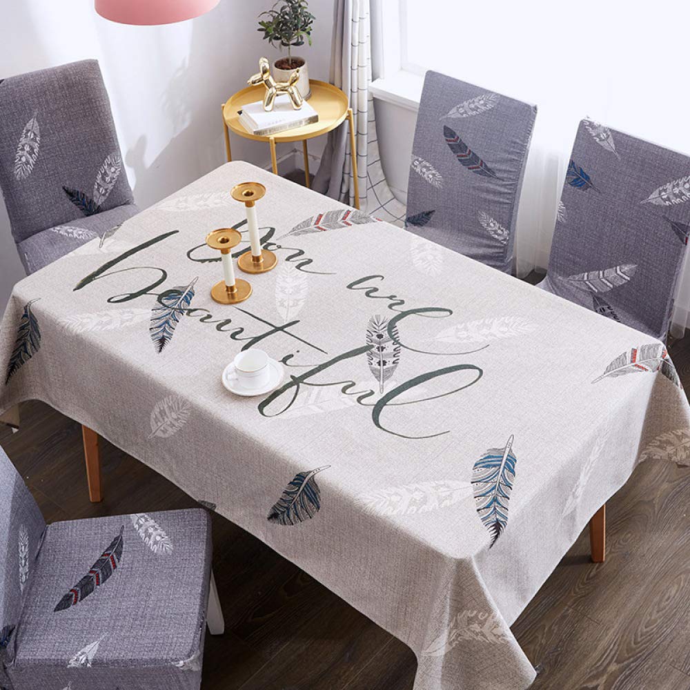 Nappe en coton et lin jetable sans entretien pour repas de famille au jardin