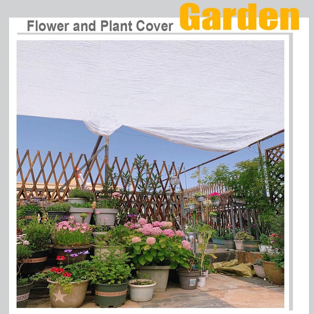 Red de Sombra para Jardín 60%,Malla de Sombreo con Ojales Reforzados,Malla Sombreadora Blanca Toldo Vela de Sombra 1x10m 2.5x6m 3x5m 4x20m 5.5x8m 6x8m 10x14m Malla de Sombra para Patio(5x9m)