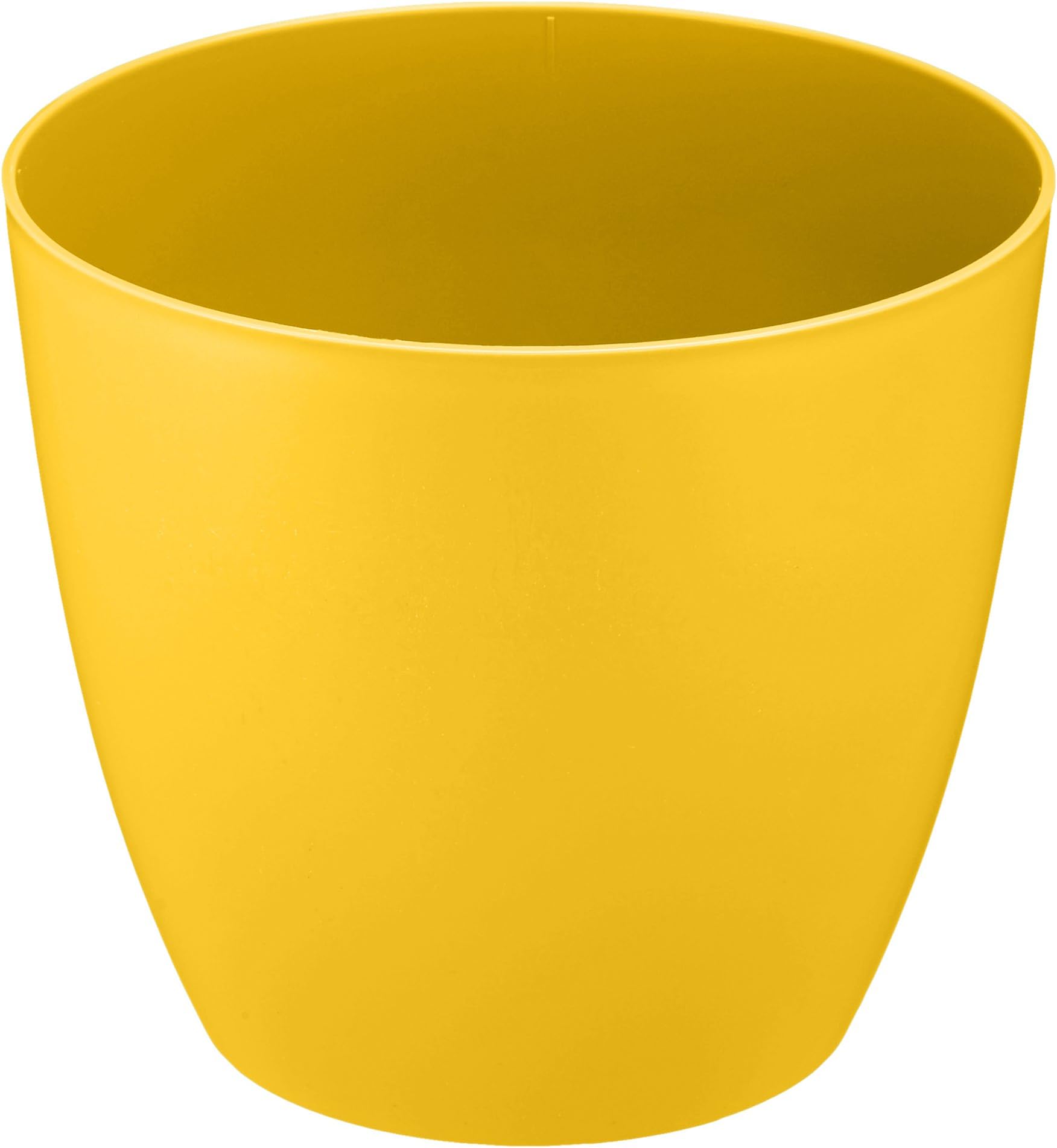Plastkon Ella Decorative Pot, Matte, Diameter 21 cm, Yellow
