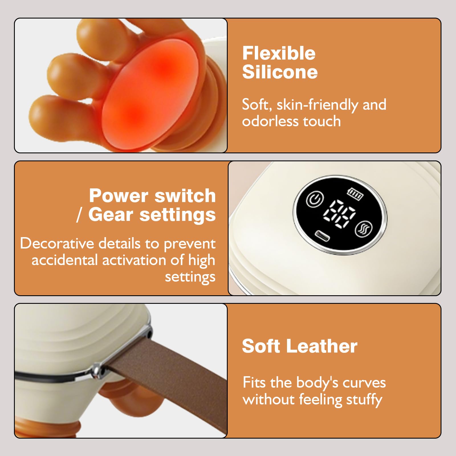 Masajeador Cervical y Espalda 4D a Mano Biónica, Masajeador Cuello Eléctrico, Masajeador de Cuello Inalámbrico 4D con 3 Niveles de Intensidad y 2 Niveles de Calor para Relajar Los Músculos (blanco) — view 5
