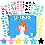 LitBear Acne Pimple Patch, 6 Colors 168 Dots Star Pimple Patches with Tea Tree Oil & Centella Oil, Hydrocolloid Acne Patches for Face Cute Zit Patches Pimple Stickers Acne Dots