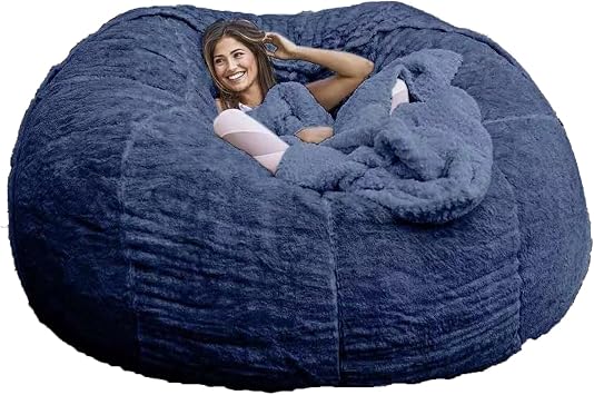 6 Bean Bag Chair Jacket, Giant Sky Bean Bag Sheath, Double Stitched Reinforced Soft Velvet, Multiple Colors