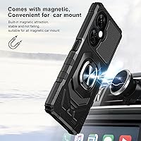 Vista 6 de Ailiber Funda para OnePlus Nord N30, One Plus N30 5G con protector de pantalla de vidrio templado, soporte de anillo para montaje magnético