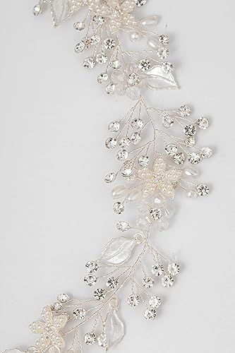 Miniatura 7 de Coucoland Diadema de hada para niña de las flores, corona de cristal para la primera comunión, diadema de aliento de bebé para bodas, novias,