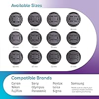 Vista 6 de Tapa de lente frontal a presión para Canon, Nikon, Sony, Pentax, todas las lentes DSLR + anillo de enfoque de lentes de cámara de diseño