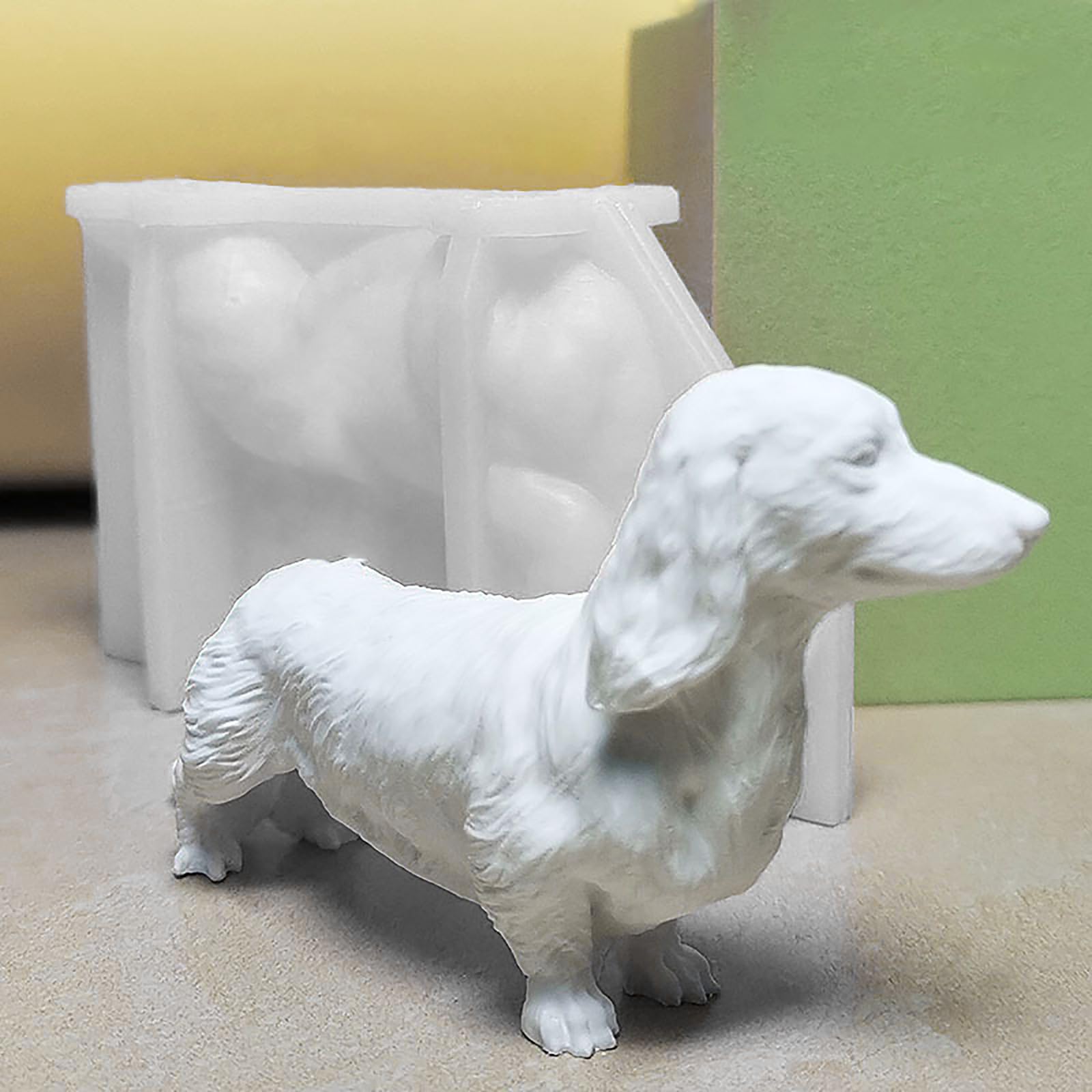 Silicone Dachshund Scented Candle Making Mold, Dog Resin Epoxy Casting Mould Wax Soap Aromatherapy Cake Jelly Chocolate Molds Handmade Gift DIY Craft Home Decor
