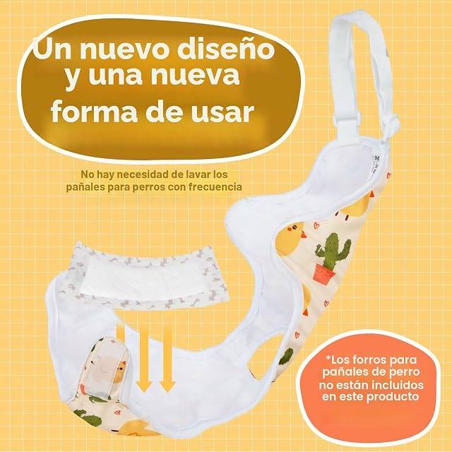 Foto 3 de 7 de MICOOYO Bragas de Período para Perro 3 Pack, Bragas Reutilizables para Perra con Suspensión Ajustable