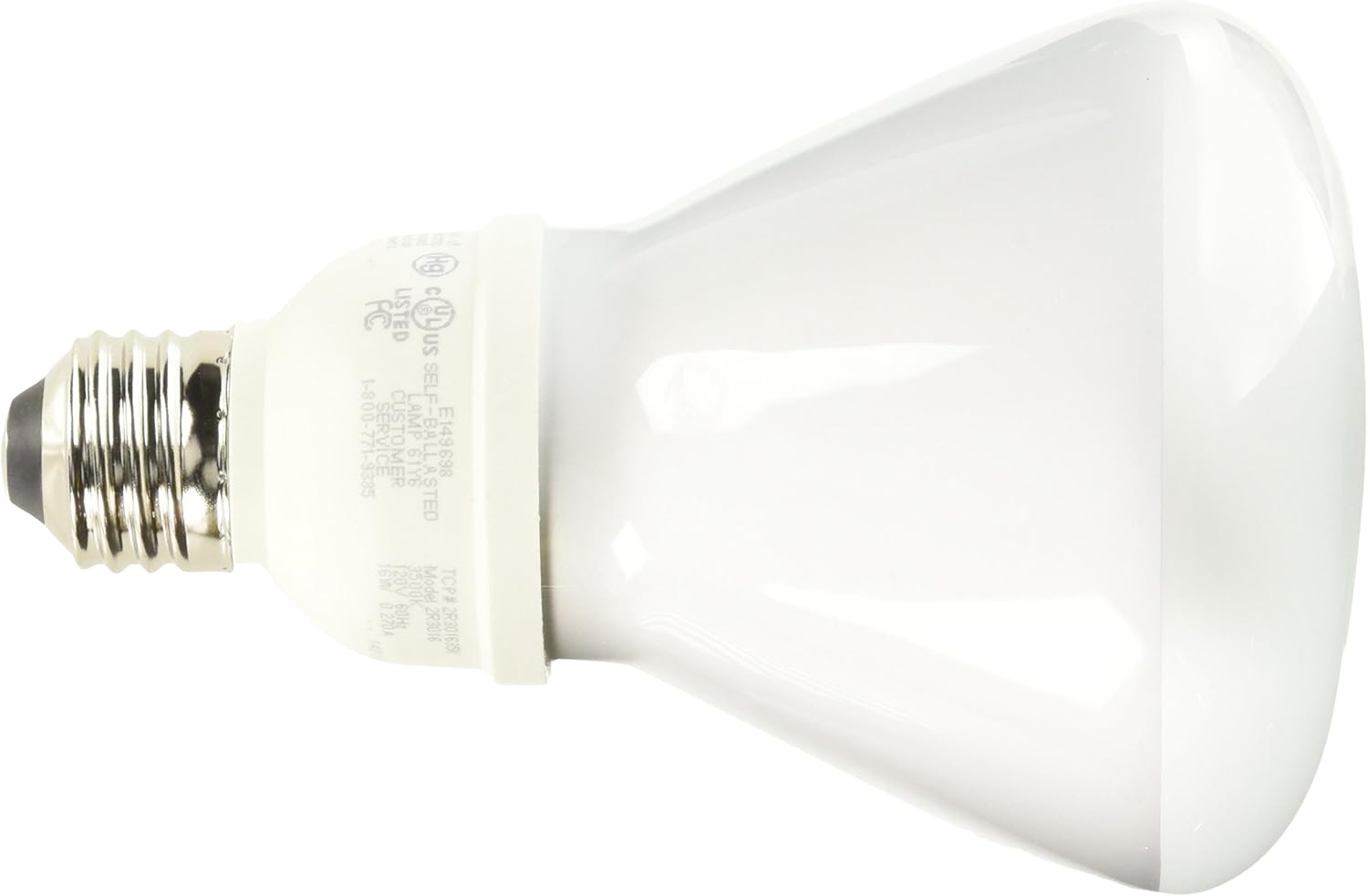 TCP 2R301635K CFL R30 - 65 Watt Equivalent (16W) Bright White (3500K) Flood Light Bulb