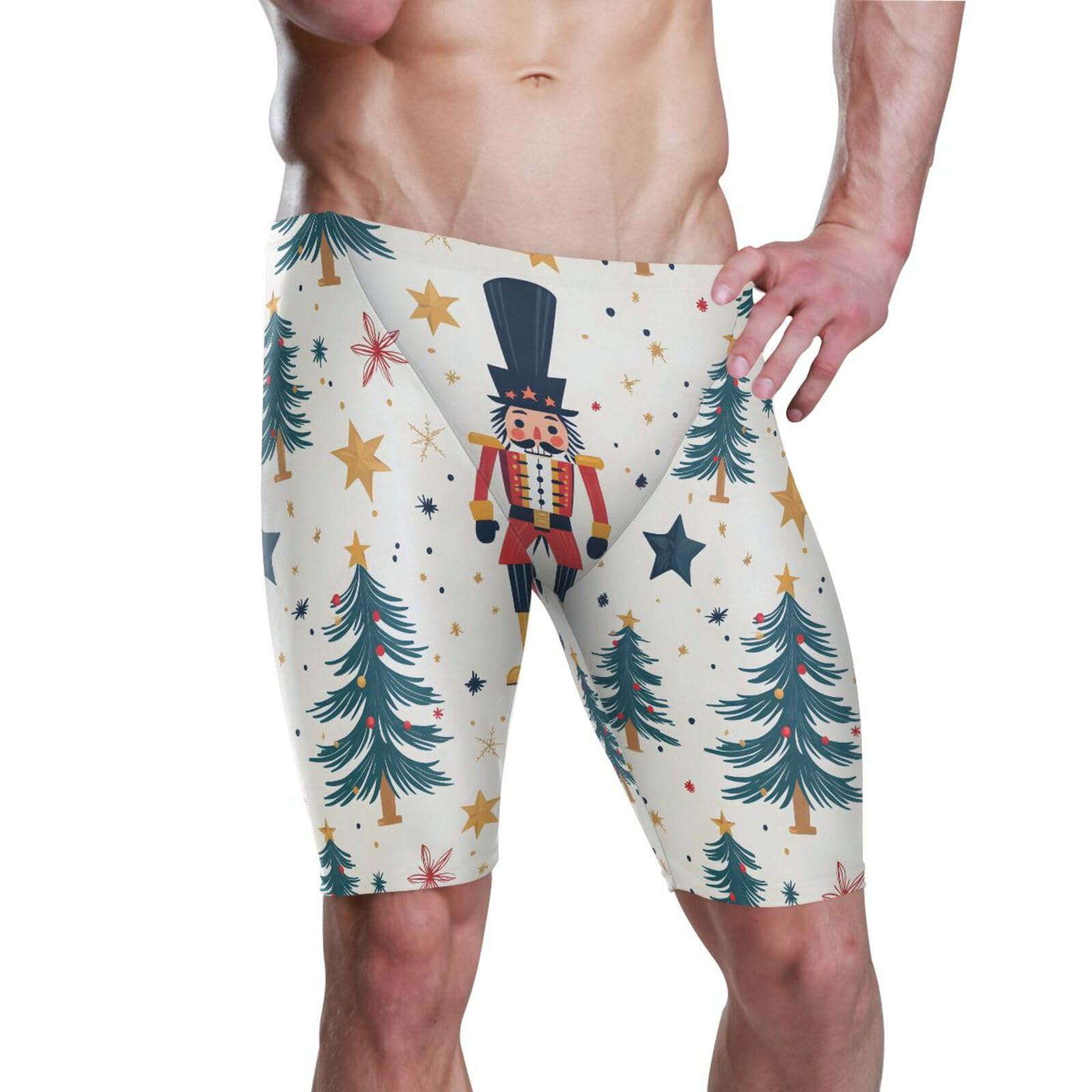 UMIRIKO Swimsuits Christmas Nutcracker Men's Swim Jammers Athletic Swimwear S 202b8141
