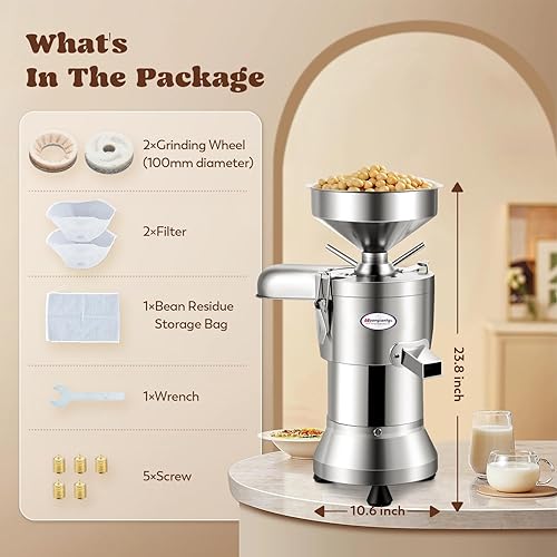 Miniatura 7 de Moongiantgo Fabricante comercial de la leche de soja, fabricante automático de la leche de soja para la leche de soja, tofu, fabricante eficiente de