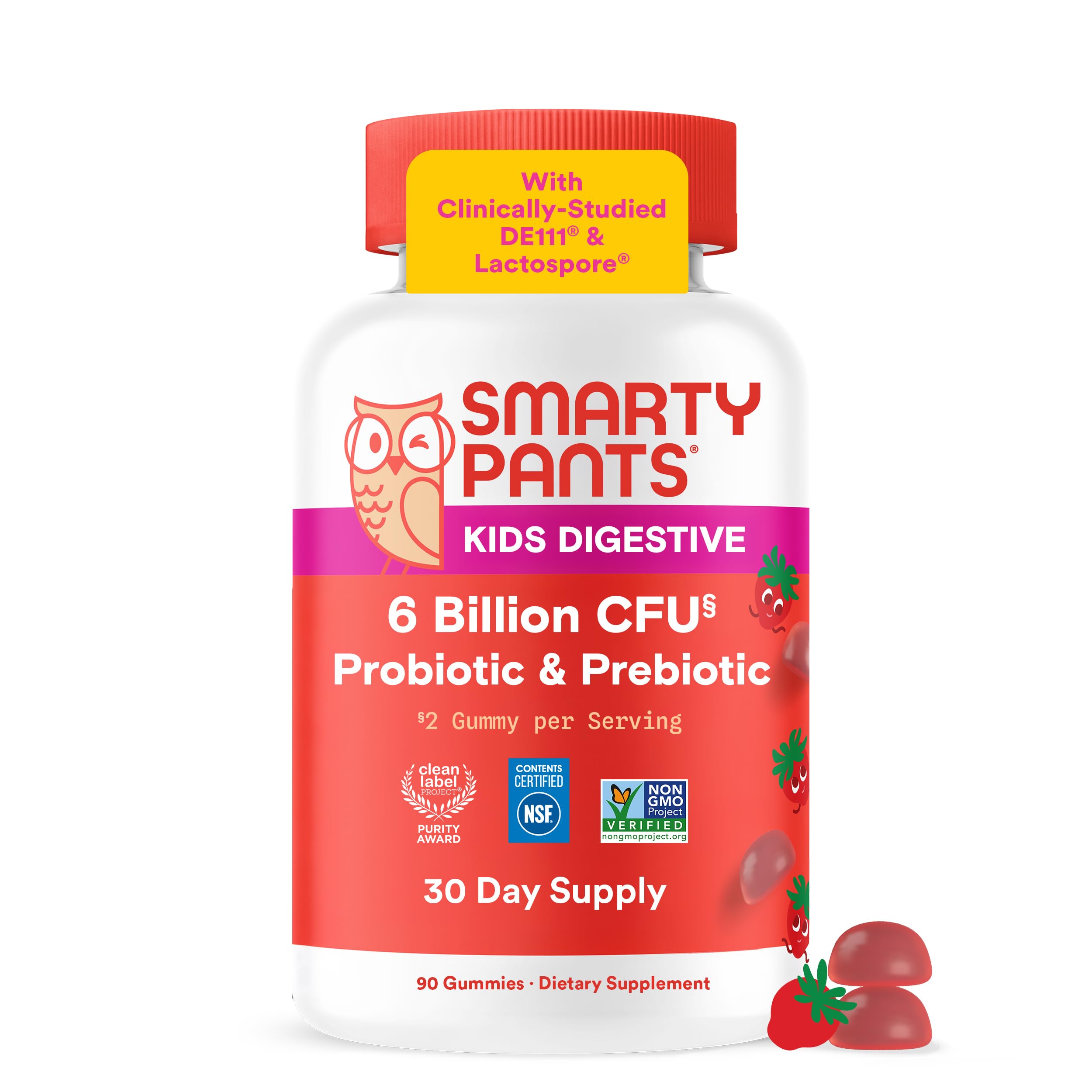 SmartyPants Gummy Vitamins Kid's Non-GMO, Gluten-free, Patent-Pending Probiotic and Pre-biotic Immunity Gummies-image-9