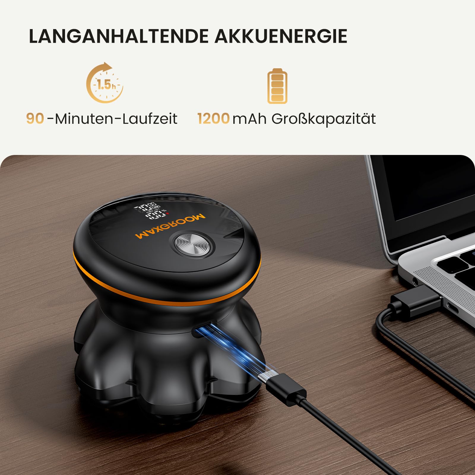 Glatzen Rasierer Herren,MAXGROOM 7D Glatzenrasierer, Wasserdichter Kopfrasierer Glatze,Magnetische Kopf Rasierer Herren,Wiederaufladbar Typ-c Head Shaver Men,Leicht zu Reinigen