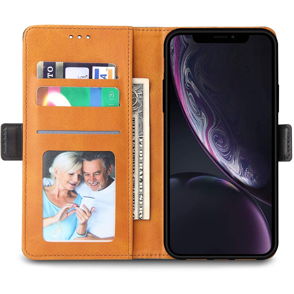 Shieldon Coque Pour IPhone XR, Etui En Cuir Véritable IPhone XR, Housse