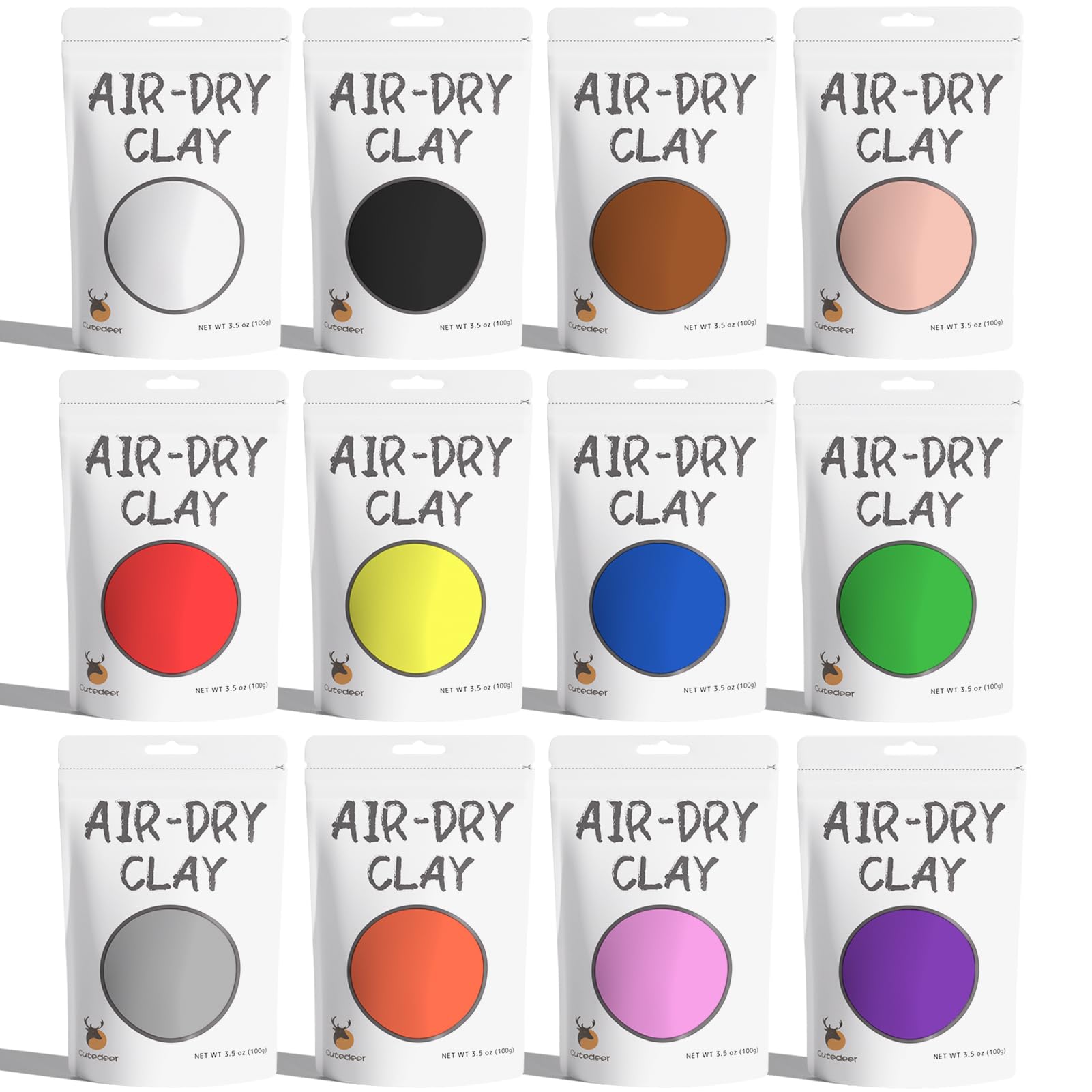 Arcilla de modelado de secado al aire – 12 colores, arcilla de moldeo de espuma suave de 2.6 libras, creativo para niños y adultos, suministros de proyectos de arte y manualidades (2.6 libras