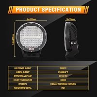 AUXTINGS 2db 23cm 294W LED munkalámpa piros kerek 24000lm vízálló spotlámpa teherautóhoz ATV traktorhoz 2