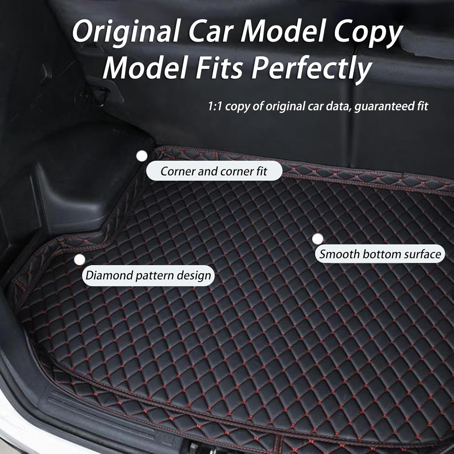Protector Maletero para BMW 5er G31 2020-2024 | Alfombrilla maletero coche cuero impermeable antideslizante cubremaletero funda perros protectora bandeja carga suelo