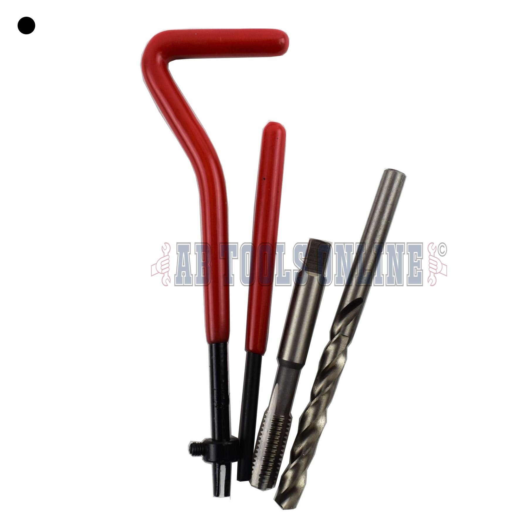 AB Tools-Unithread 1/4" x 20 Whitworth BSW Toca Reparar Kit de Fresas Helicoil roscas dañadas 14PC Kit