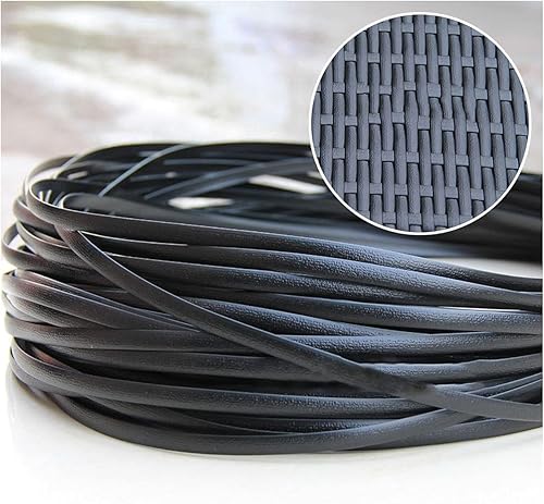 Weriirew Material de reparación de ratán sintético plano de 32.8 pies (32.8ft) para reparación de muebles de patio al aire libre, reparación de mesa