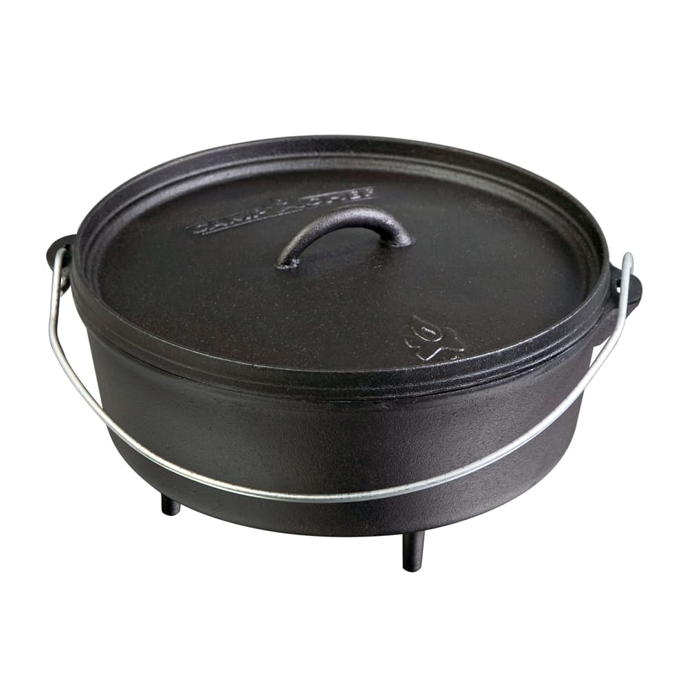 Camp Chef SDO10 10" Cast Iron Dutch Oven with Lid, Pre-Seasoned
