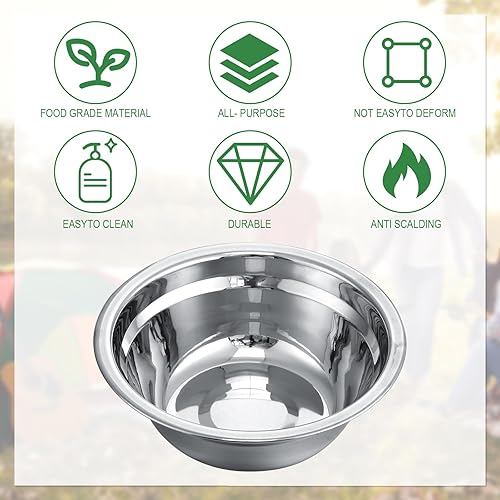 Miniatura 3 de Lallisa Utensilios de cocina para acampar al aire libre, utensilios de cocina de acero inoxidable pulido, utensilios de camping, vajilla portátil