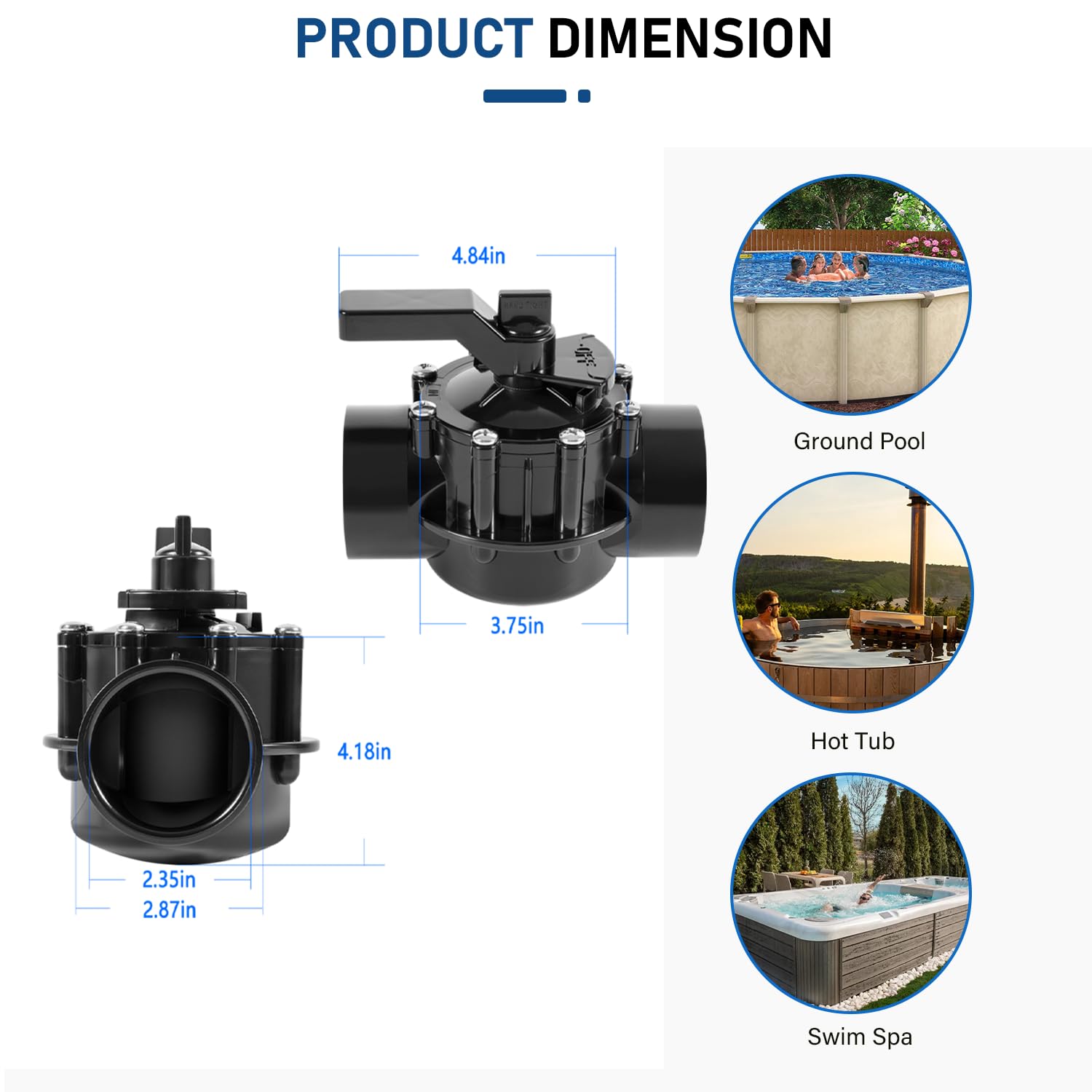 Amazon.com: Bzsunway 4716 2-Port 2 Inch to 2.5 Inch Diverter Valve