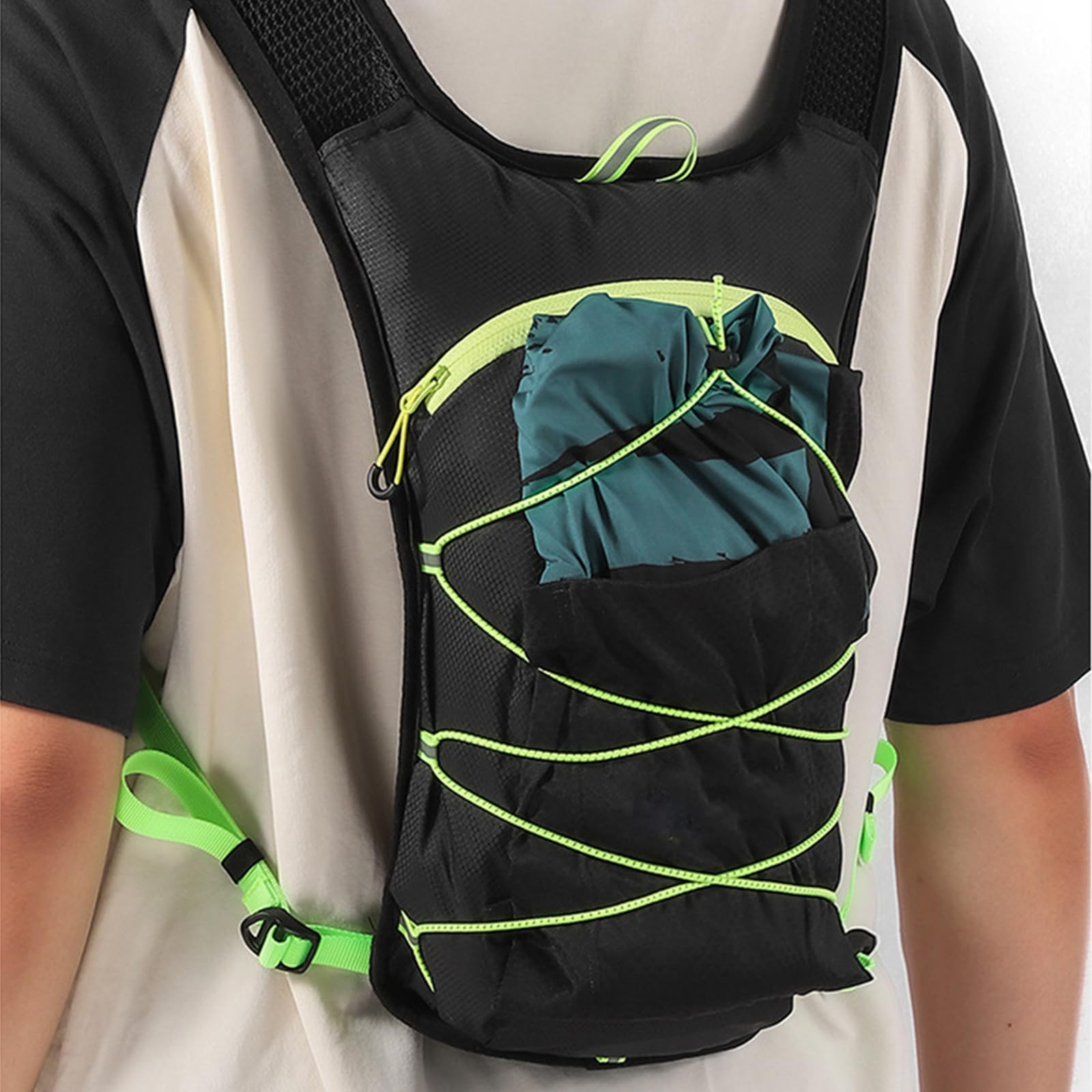 Sac à dos de cyclisme 7 L portable respirant avec sangle réfléchissante réglable en nylon