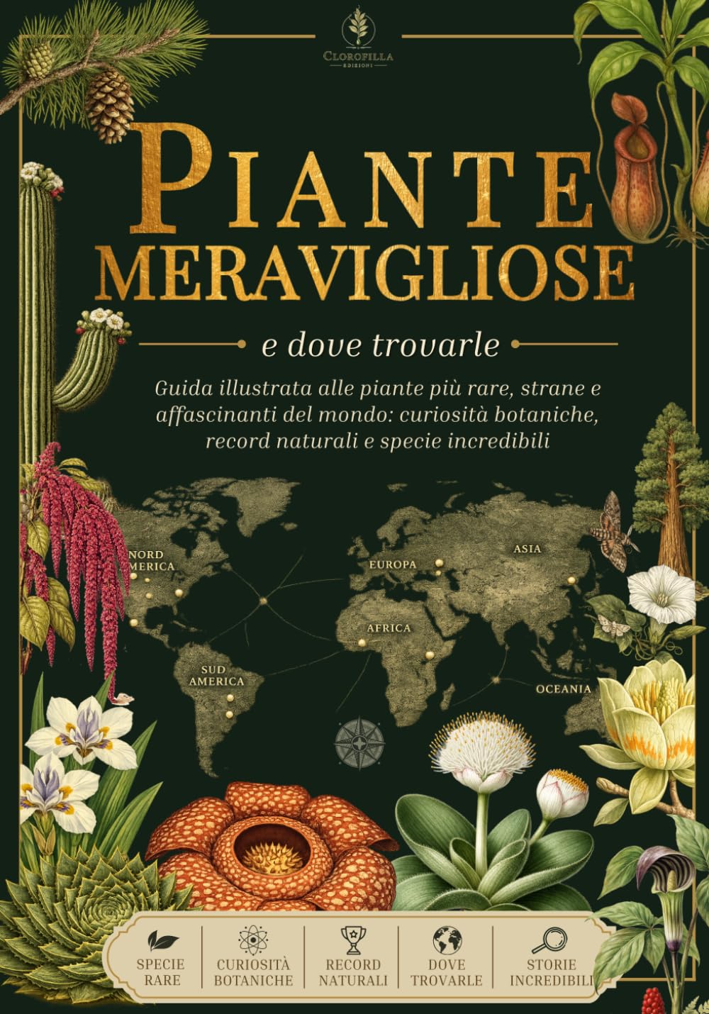 Piante Meravigliose e Dove Trovarle - Guida Illustrata alle Piante più Rare, Strane e Affascinanti del Mondo: Curiosità Botaniche, Record Naturali e Specie Incredibili