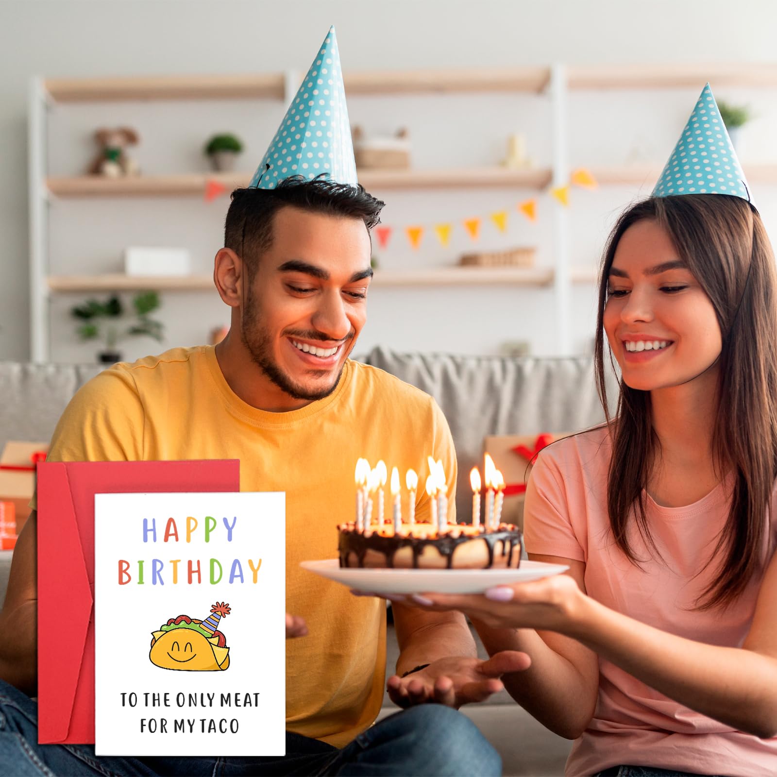 Gevinna Lustige Geburtstagskarte Für Partner/Freunde – Freche Sprüche, 20,6x13,5 Cm Mit Rotem Umschlag, Persönlich Beschriftbar