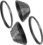 Neewer 18 Kit d'adaptateur de filtre d'objectif pour caméra en métal - 9 Les pièces de l'anneau de marche vers le haut Setand 9 Ensemble de pièces de bague étape vers le bas pour Canon Nikon Sony Olympus DSLR Caméra, Noir