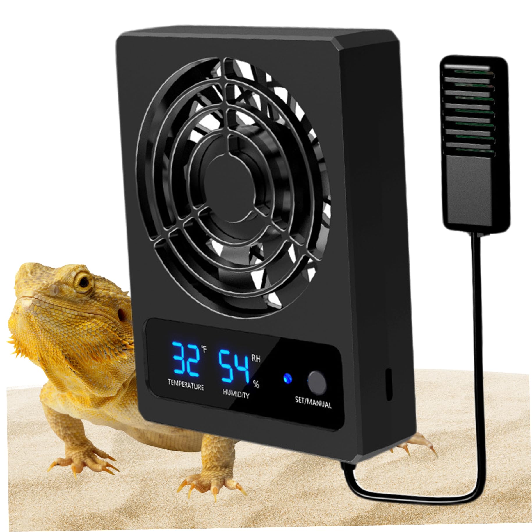 Ventilateur pour terrarium de reptiles avec affichage LED et vivarium