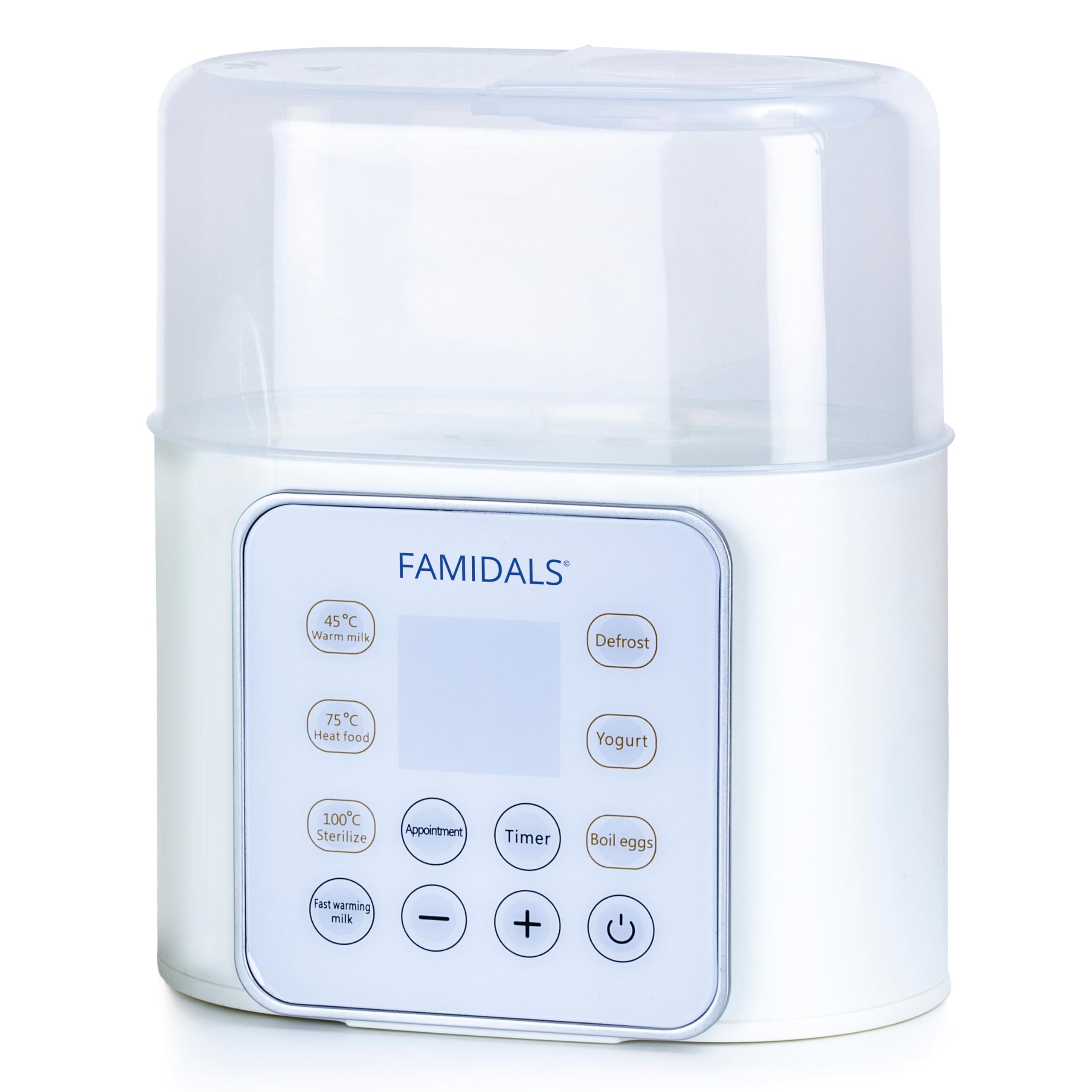 Scaldabiberon Sterilizzatore Neonato 9 in 1 scaldalatte, sterilizzatore, scongelatore, omogeneizzatore, fermentatore, cuociuova, timer, programmazione dell'accensione