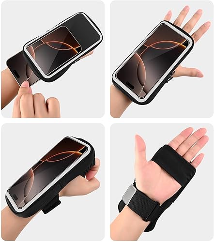 Miniatura 8 de Soporte de teléfono para correr para muñeca, brazalete de teléfono para correr para iPhone 16 15 14 13 12 11 Plus Pro Max, Galaxy Pixel, brazalete