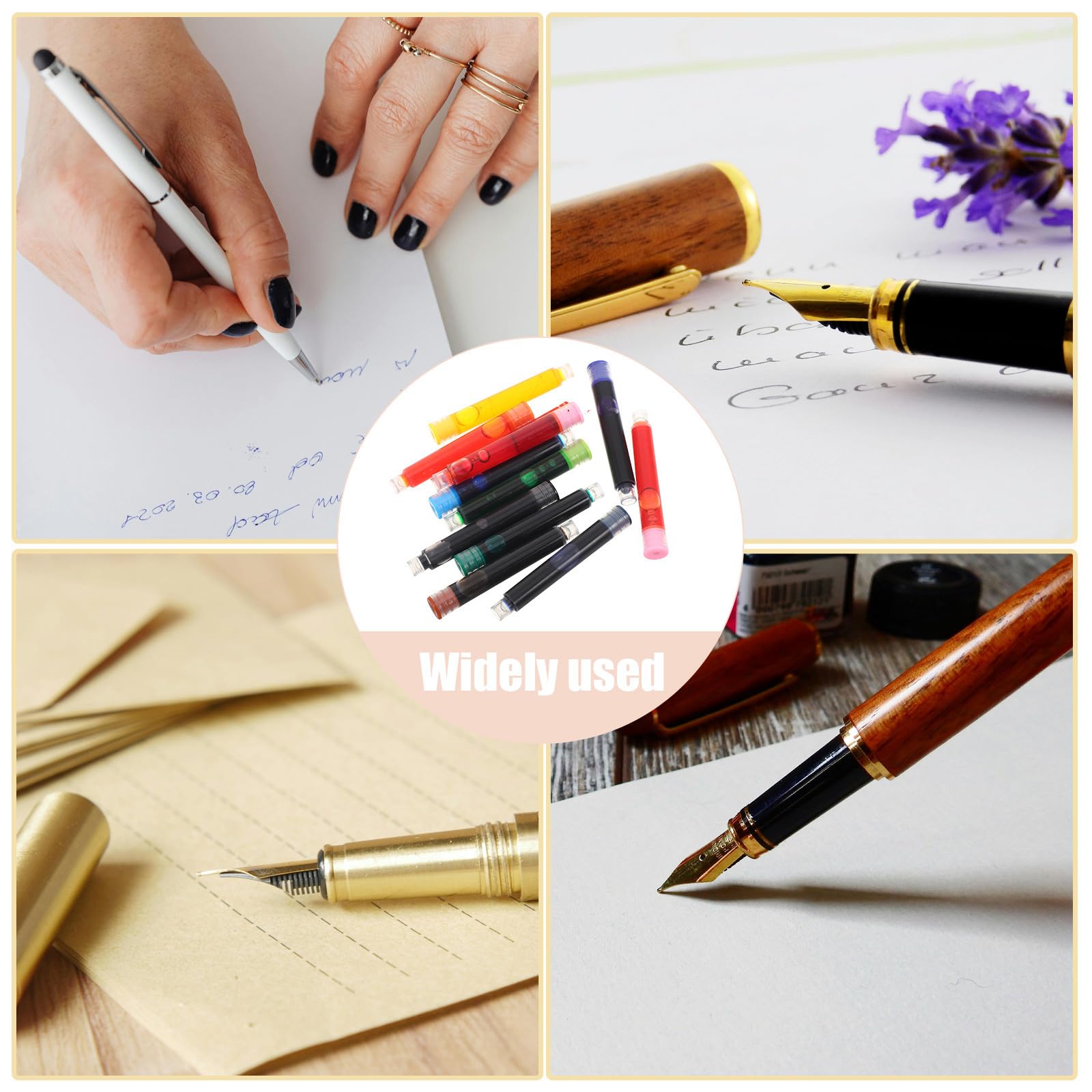 240 cartuchos de tinta para pluma estilográfica, 12 colores, recambios para pluma estilográfica, cartuchos de tinta recargables de 3,4 mm de diámetro para la escuela, el hogar y la