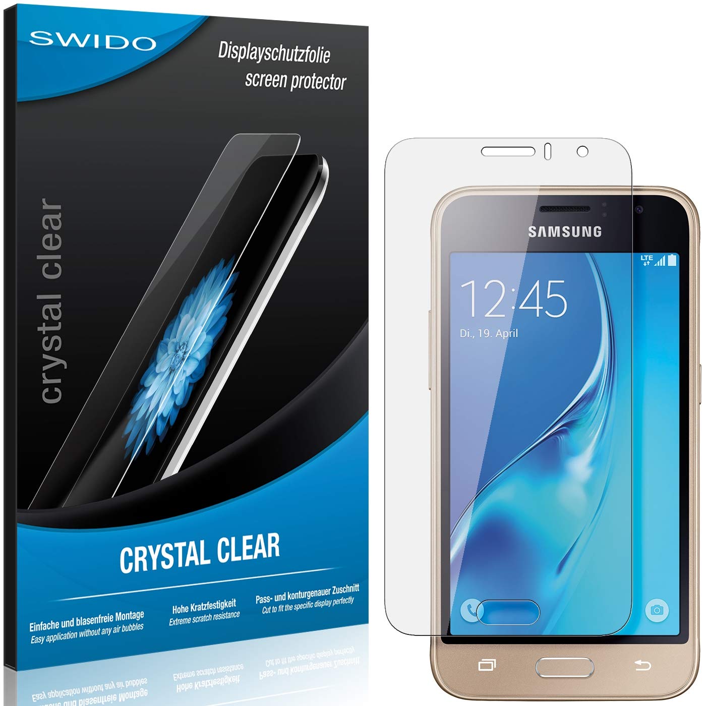 2 x SWIDO Screen Protector Samsung Galaxy J1 Duos (2016) Screen Protection Film"CrystalClear" invisible