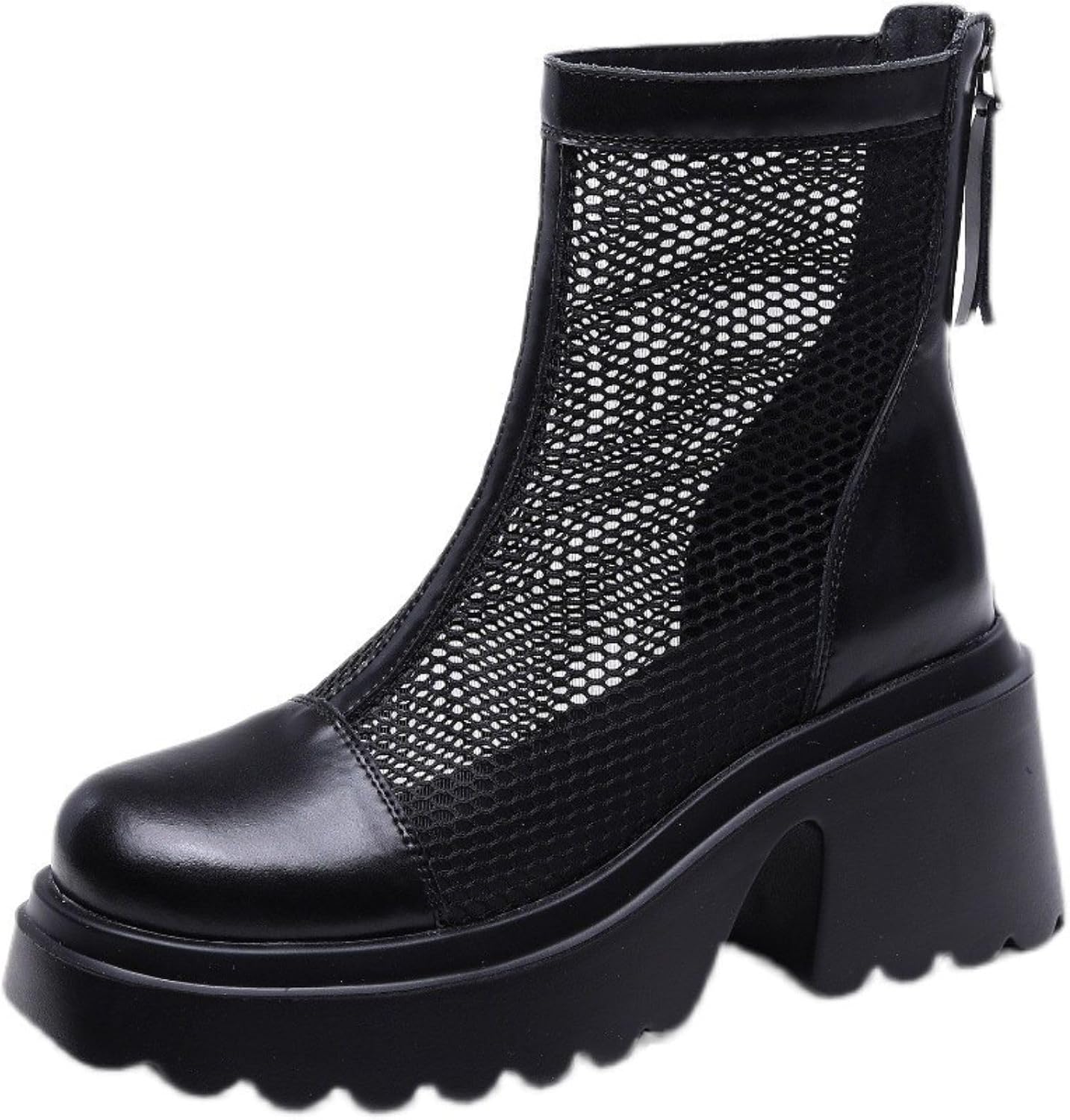 Ulalaza Women Platform Mary Jane Wedge Bat Heart Chain Sandals Open Toe Ankle Gothic Lolita Platform Dress Pumps Shoes Chunky Platform Shoes Patent Leather Dress Shoes