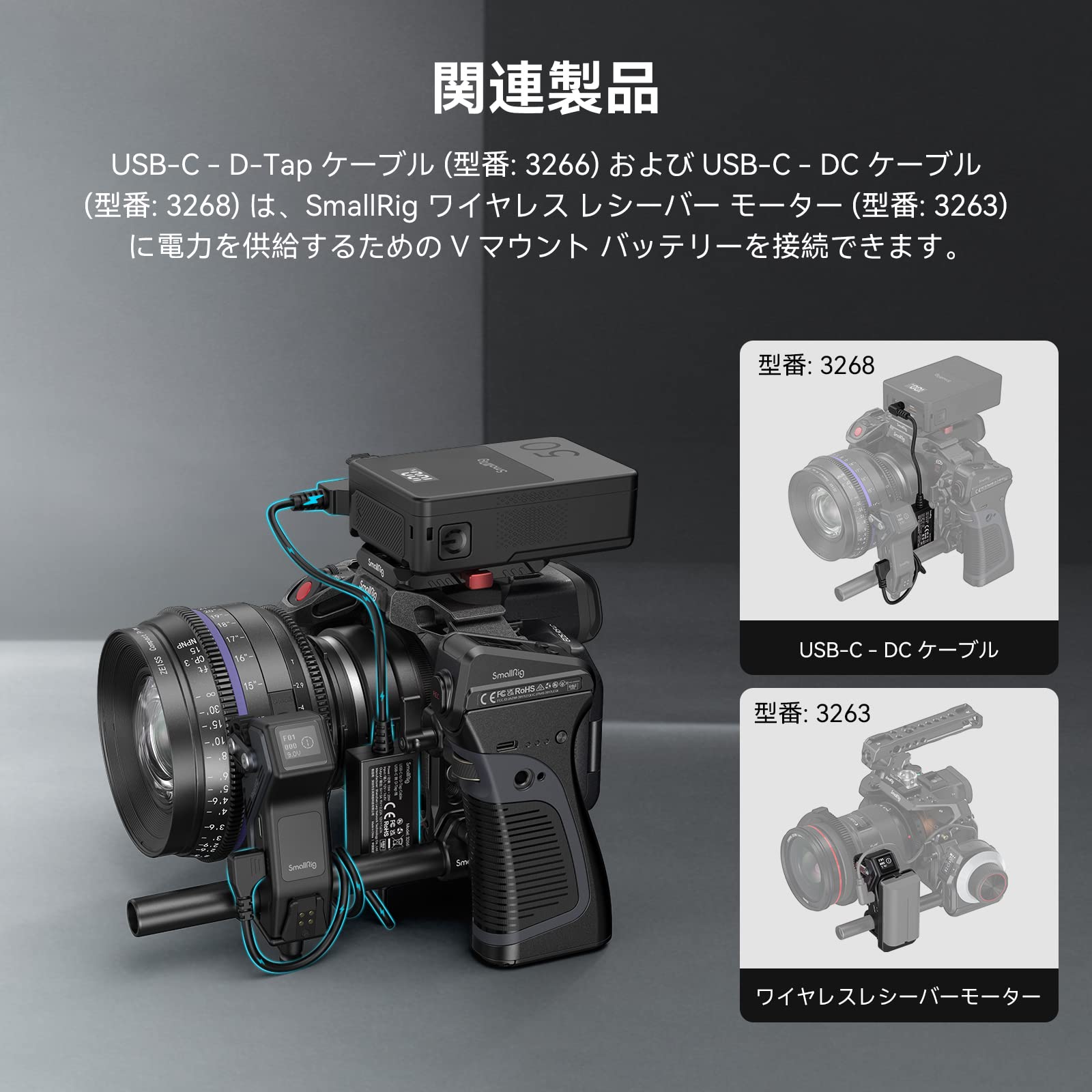 Amazon.co.jp: SMALLRIG USB-C - D-Tap ケーブル MagicFIZ ワイヤレス 