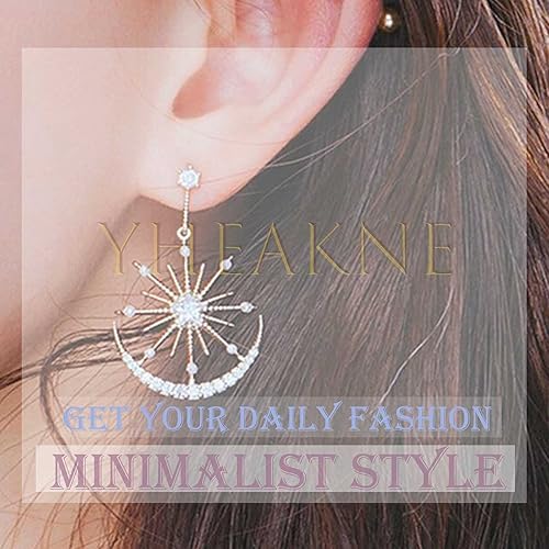 Boho Rhinestone Ear Crawler Earrings Gold Crystal Wing Ear Climber Earrings Angel Wing Crystal Dangle Earrings Cz Wing Studs Earrings Jewelry for Women (Gold)(Gold)