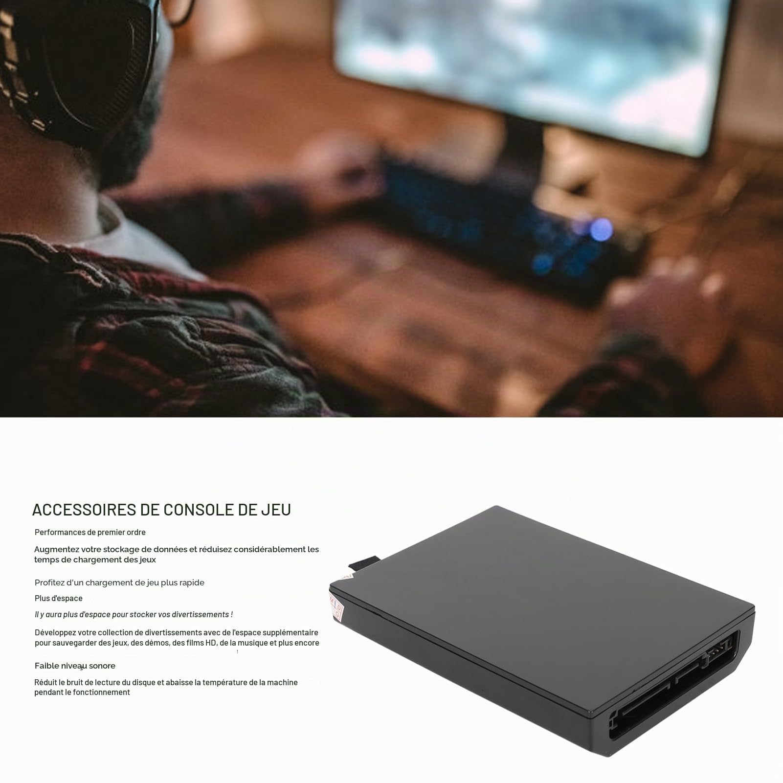 Disque Dur Interne pour 360 Slim, Carte de Stockage de Données Interne étendue Portable pour Console de Jeu, Carte de Stockage de Données étendue Interne ABS, Disque