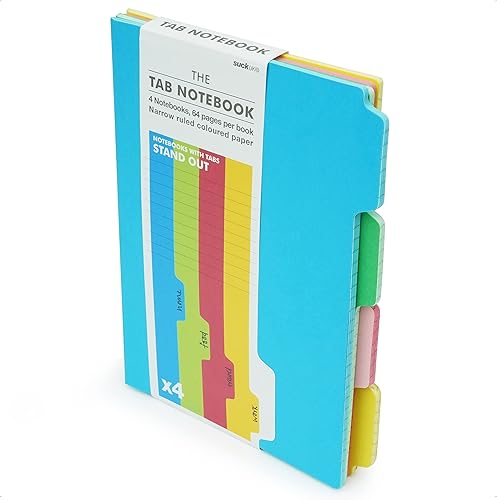 Suck UK Cuaderno con pestañas, cuaderno A5 con divisores, bloc de notas de proyecto y cuaderno con pestañas para el trabajo, cuaderno de estudio, Suck UK Cuaderno con pestañas, cuaderno A5 con divisores, bloc de notas de proyecto y cuaderno con pestañas para el trabajo, cuaderno de estudio,