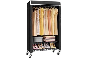 VIPEK R1C Rolling Clothes Rack with Cover Portable Closet for Hanging Clothes