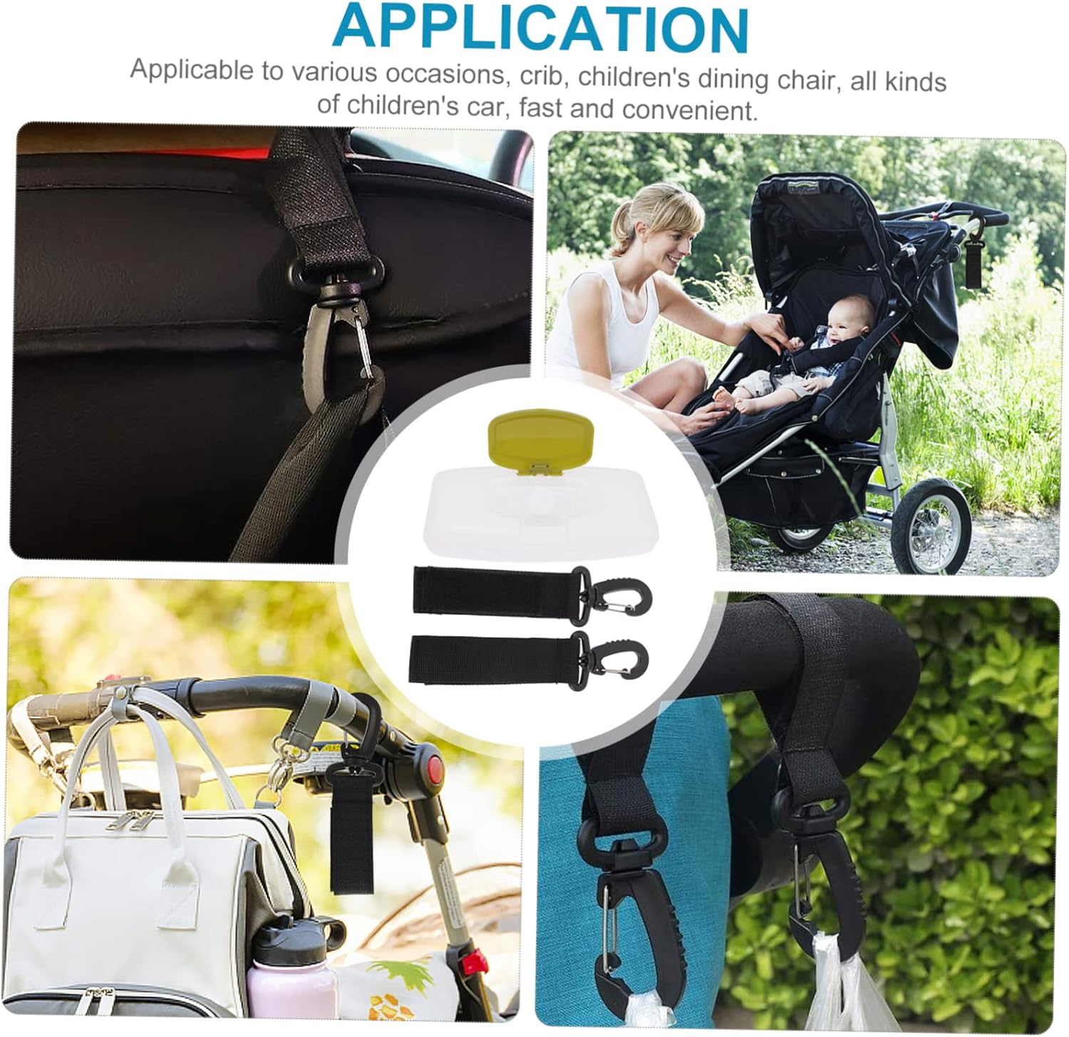Toddmomy Baby Wipes Dispenser Hanging Wet Tissue Holder for Stroller 1 Set Portable Wipe Holder Lid for Outdoor Use and Travel