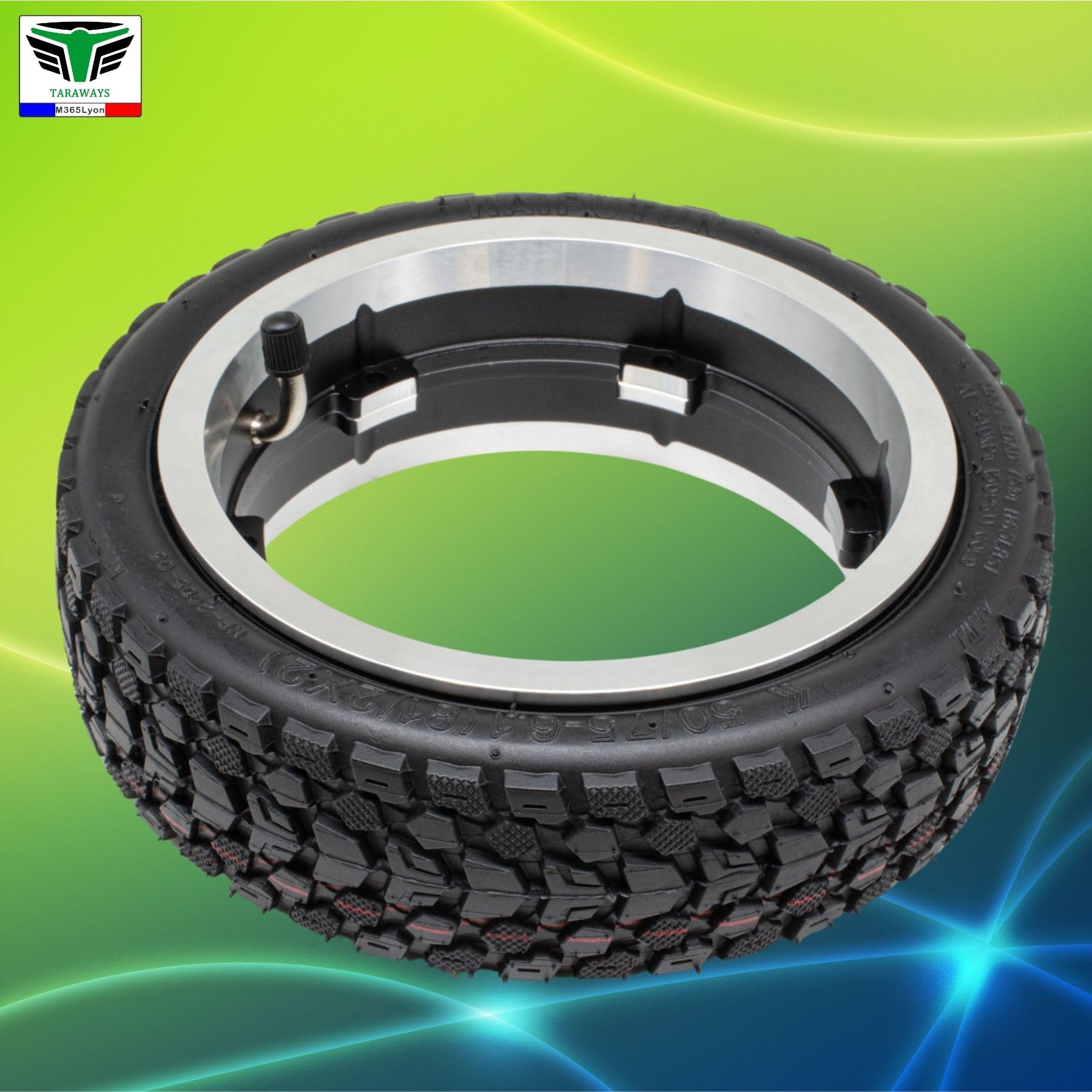 Cerchio Posteriore Compatibile con Monopattino Elettrico Dualtron Mini e Dualtron Togo, Pop (Rim+Off-Road Tire)
