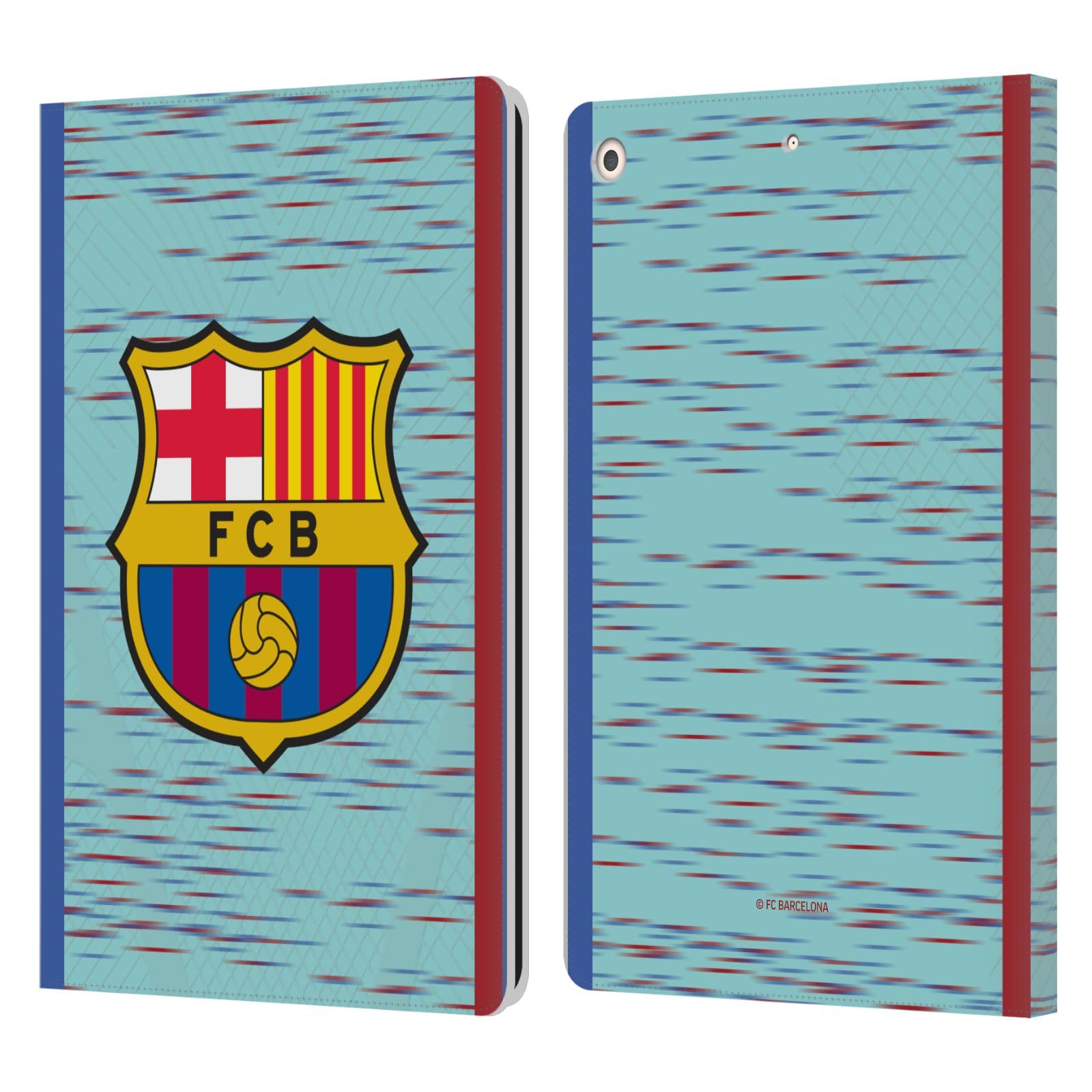 Head Case Designs Officially Licensed FC Barcelona Third 2023/24 Crest Kit Leather Book Wallet Case Cover Compatible with Apple iPad 10.2 2019/2020/2021