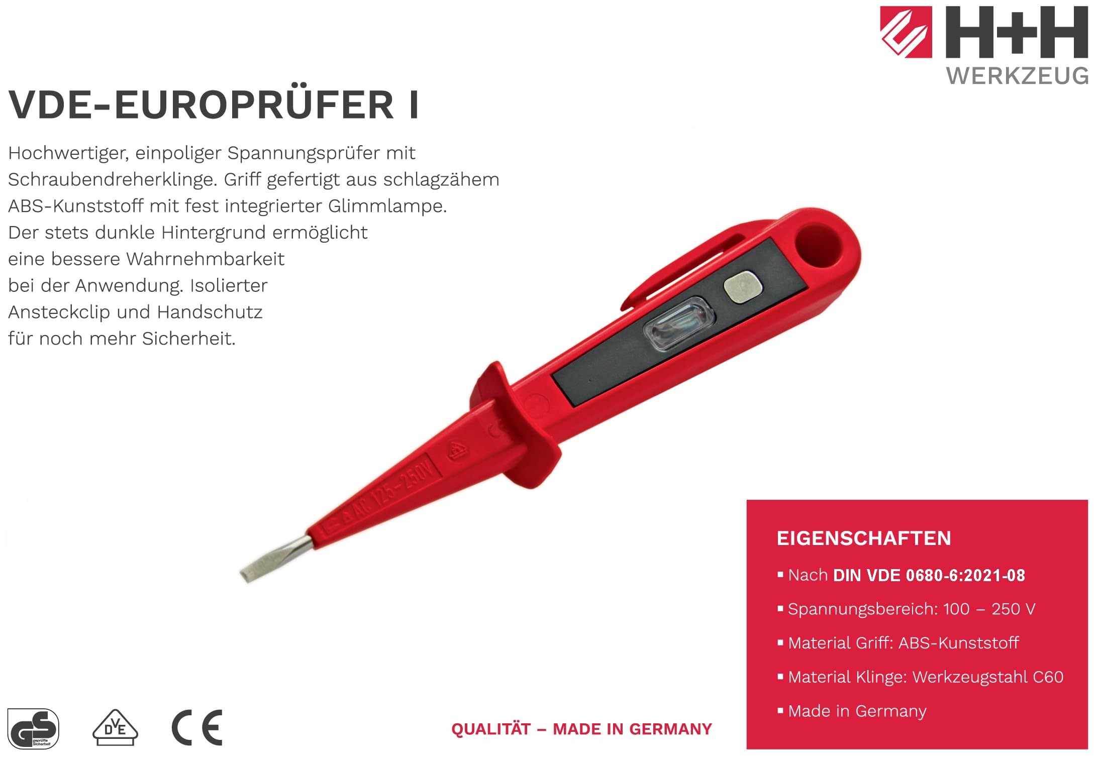 H + H Werkzeug Zestaw oprawek do lampy E27 + 1 x tester napięcia/tester faz 45300 VDE (oprawka lampy do renowacji oprawy budowy), 12 sztuk