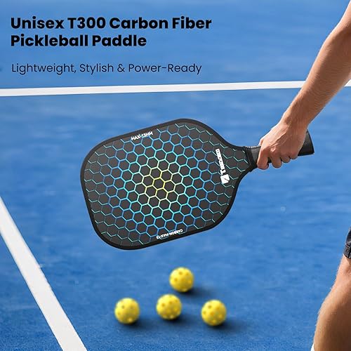 Miniatura 2 de Toovem Max T3 Carbon Fiber Pickleball Paddles Set of 2  Lightweight T300 Pickleball Paddle Carbon Fiber Racket, 2 Pickle Ball Paddles Gifts with Bag